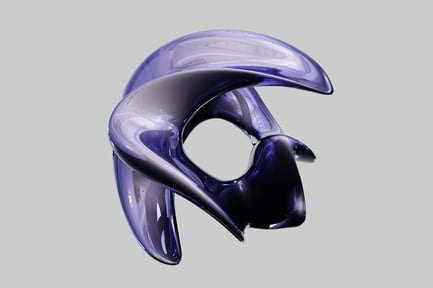 Abstract violet gloss swirl object