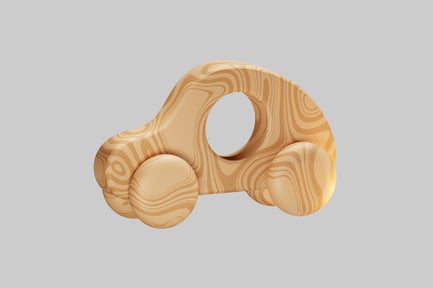 Preview: Curved wooden form with spheres and aperture