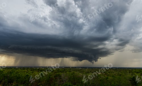 Preview: Storm clouds with the rain. Nature Environment Dark huge cloud sky black stormy cloud