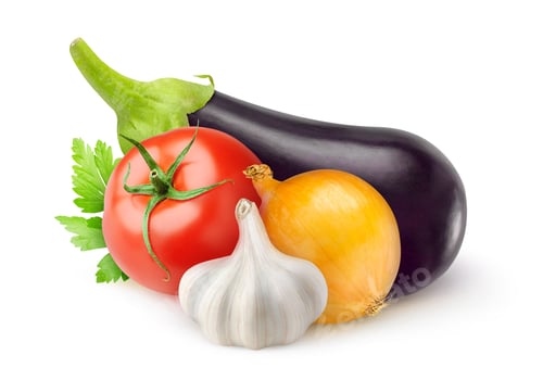 Preview: Isolated raw vegetables