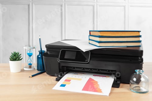 Preview: multi-function printer machine ready for printing, copy, scanning in office