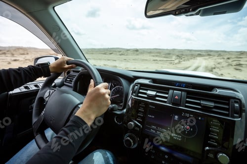 Preview: Driving off road car in the desert