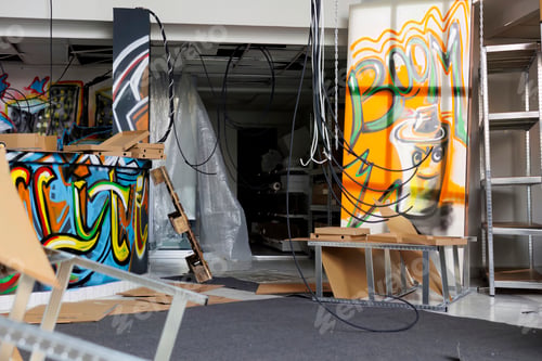 Preview: Disintegrating structure in ruins and crumbling state