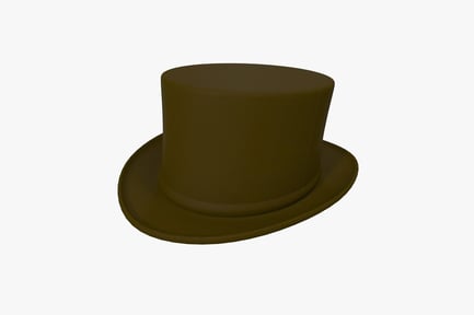 Preview: Dark brown wide-brimmed hat