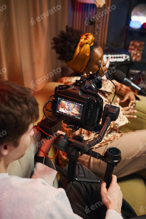 Preview: Operator Shooting Woman On Camera During Podcast