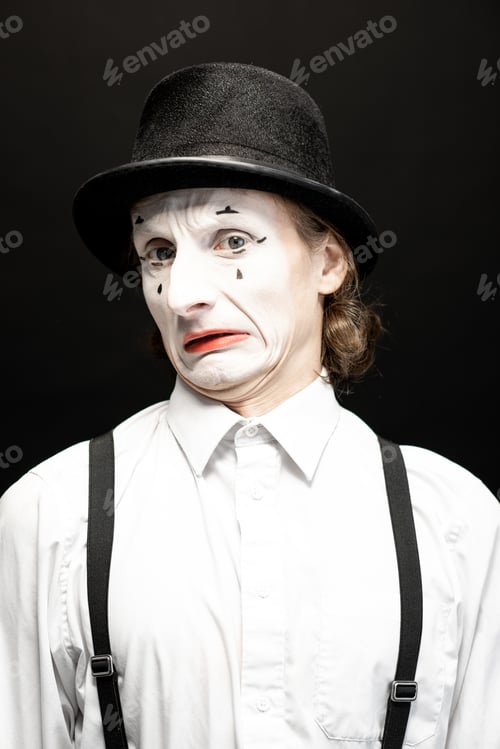 Preview: Pantomime on the black background