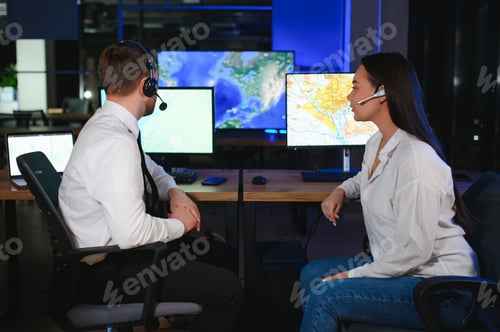 Preview: Dispatching support centers for freight transportation. Logistics and navigation of cargo delivery