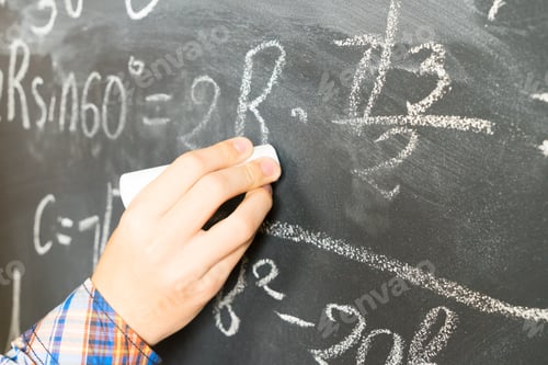 Preview: Hand writting on black board