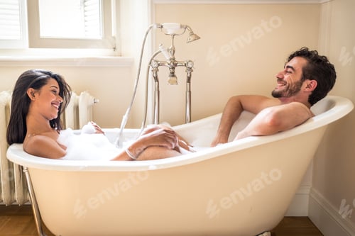 Preview: Couple of lovers in the bathroom