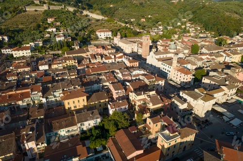 Preview: Aerial view of the city of Pietrasanta Versilia Tuscany