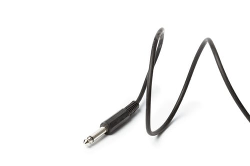 Preview: Black aux wire isolated on white