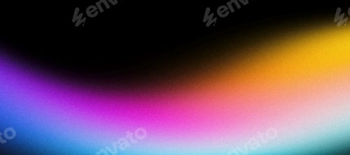 Preview: Grainy gradient background orange magenta blue yellow abstract wave black noise texture backdrop