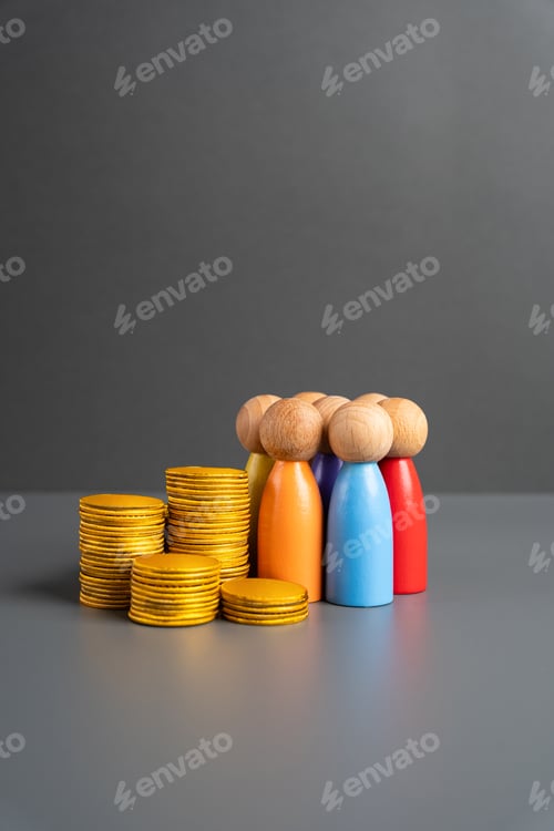 Preview: A group of people and money