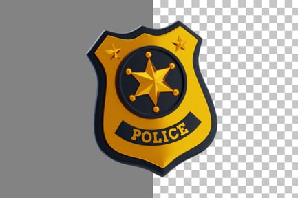 Preview: Police Badge 3D Icon