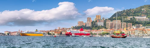 Preview: Astonishing morning cityscape of Ajaccio city and port.