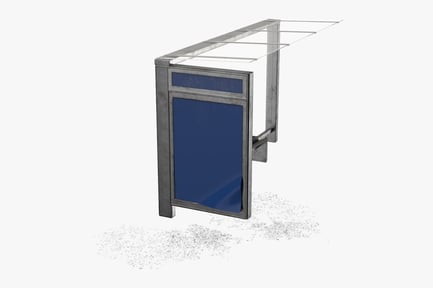 Preview: Worn Bus Stop with Damage