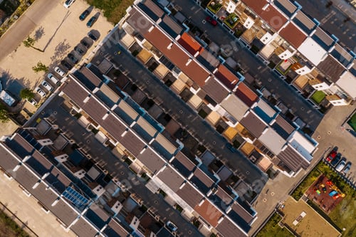 Preview: Top view town houses texture