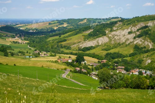 Preview: Rural landscape along the road from Sassuolo to Serramazzoni, Emilia-Romagna.