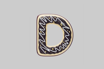 Preview: Chocolate letter d cookie