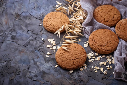 Preview: Homemade sweet oatmeal cookies