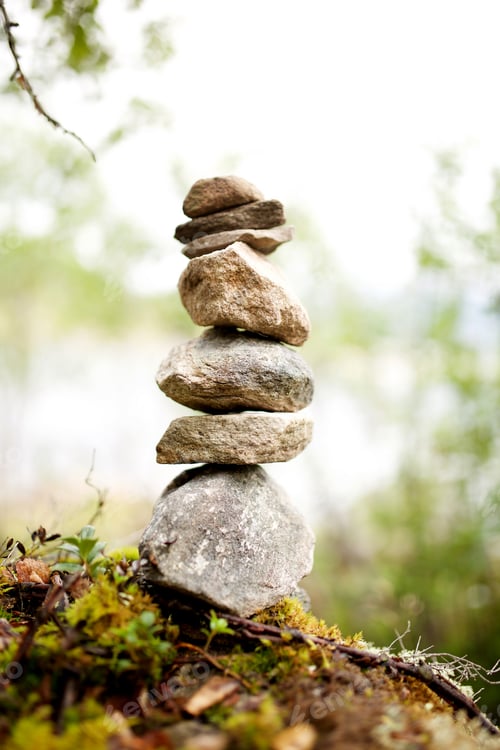 Preview: rocks stacked up one another