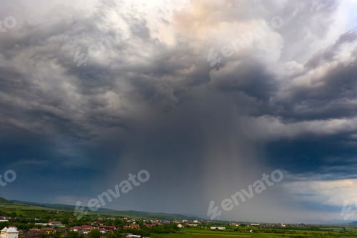 Preview: Summer storm over the fields.
