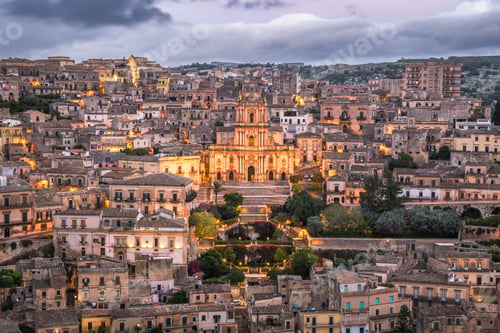 Preview: Modica, Sicily, Italy with the Cathedral of San Giorgio