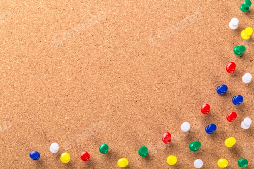 Preview: Pin board texture for background and colorful pins