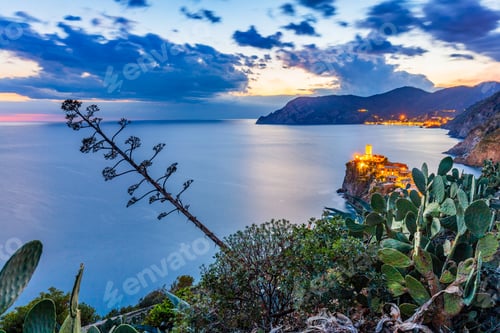 Preview: Vernazza in Cinque Terre, Italy at night