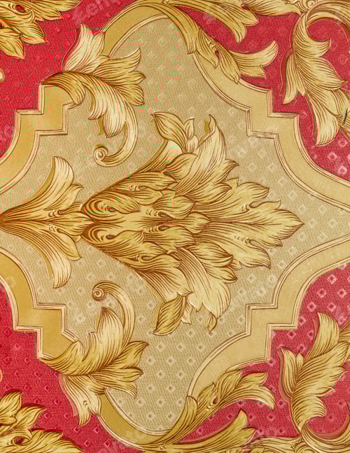Preview: Red and gold retro interior as a background