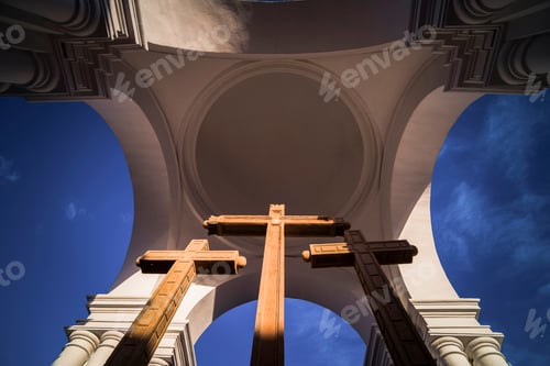 Preview: Copacabana Cathedral (aka Basilica of Our Lady of Copacabana) sunset, Copacabana, Bolivia, South Ame