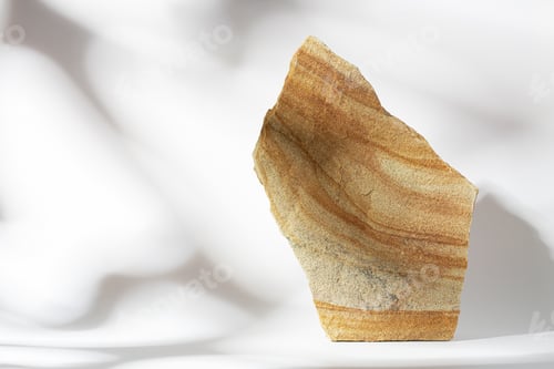 Preview: Granite stone on white background with shadows for background