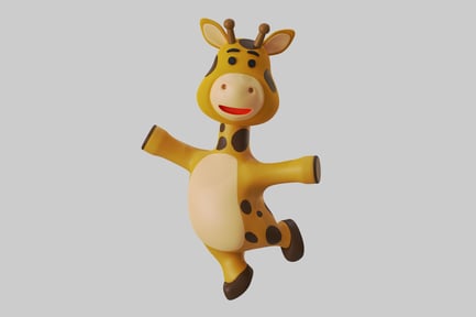 Preview: Cartoon cheerful giraffe