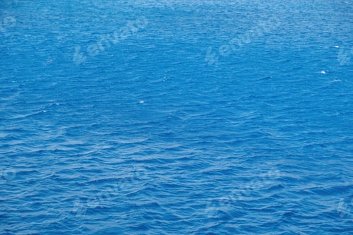 Preview: Rippled empty sea background texture, close up view. Wavy blue ocean water, ad template, copy space