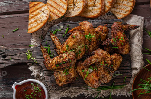 Preview: Grilled barbecue chicken wings