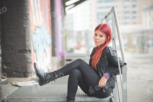 Preview: young beautiful red hair venezuelan woman lifestyle