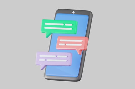 Preview: Chat bubbles on phone screen