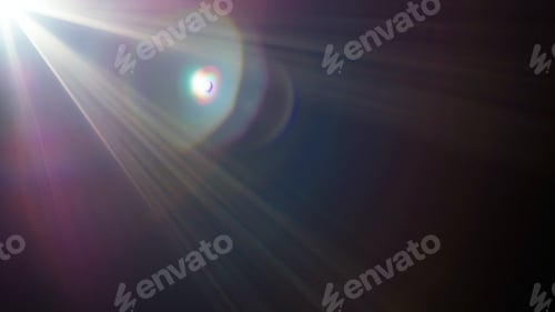 Preview: principle light hits. isolated on a black background