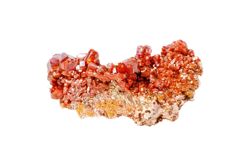 Preview: stone Vanadinite mineral stone on a white background