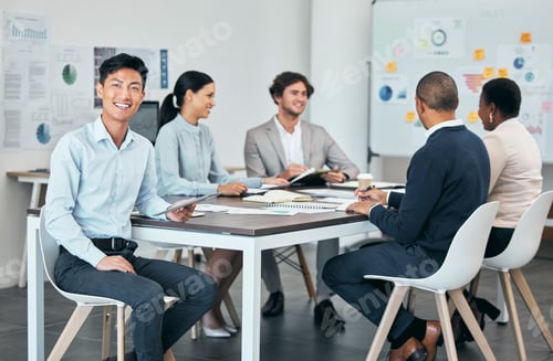 Preview: Corporate office presentation or meeting of business people planning company budget and growth stra