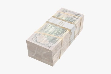 Preview: Wrapped $50 Dollar Bill Stacks