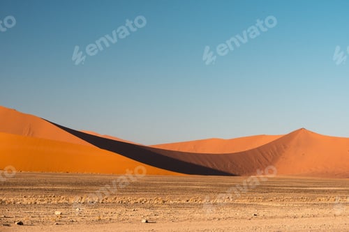 Preview: Beautiful picture of Namib National Park dunes against brown sand mountains