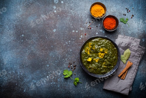 Preview: Indian vegetarian dish Palak Paneer