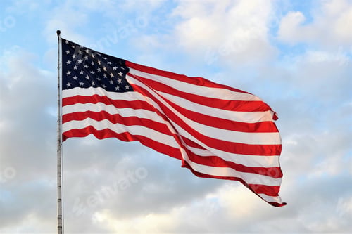 Preview: Waving American flag