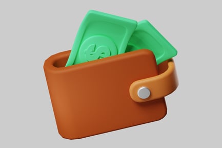 Preview: Wallet with Dollar Bills