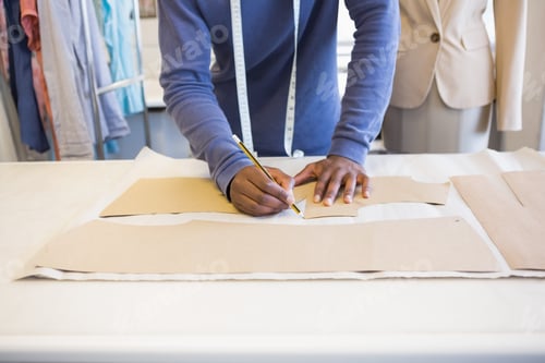 Preview: University student drawing patterns at the university