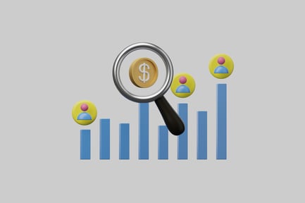 Preview: Financial analysis with magnifying glass