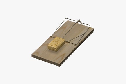 Preview: Wooden mousetrap with cheese