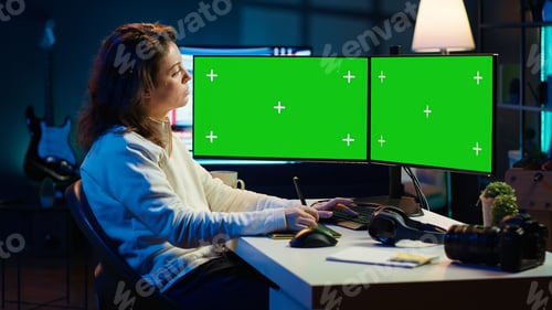 Preview: Photo editor using mockup PC to create promotional image