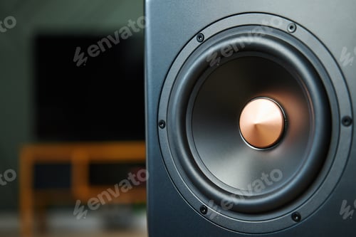 Preview: Sound speaker in living room interior